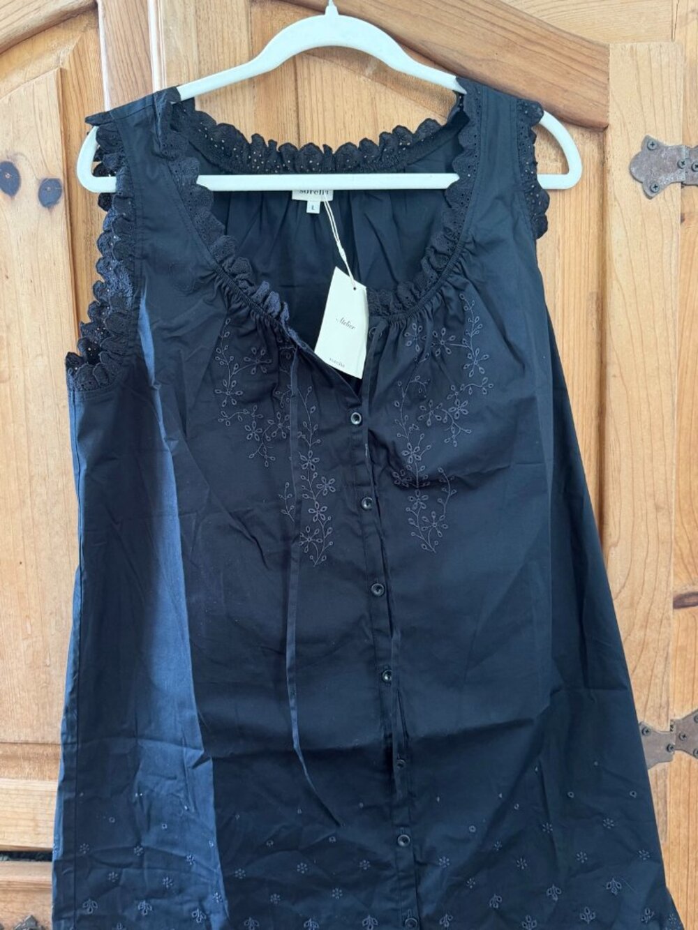 NWT Atelier Few Moda Black Eyelet Dress Size L